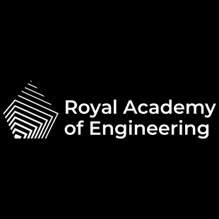Royal Academy of Engineering logo white text on black background